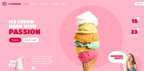 ice cream website.